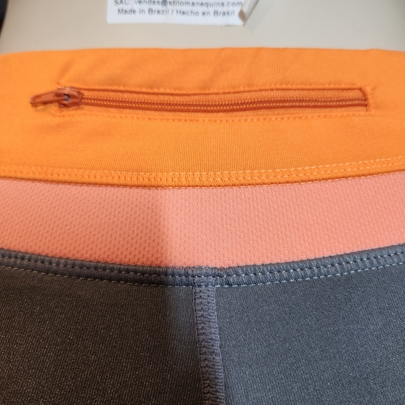TKO size m workout leggings Grey orange - Picture 2 of 14